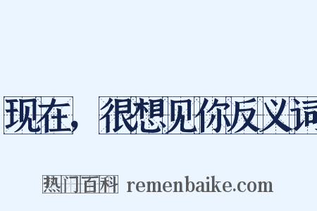 现在，很想见你反义词是什么意思的图片
